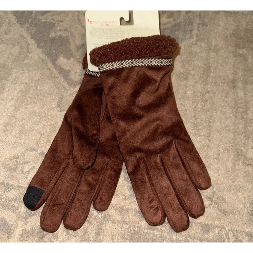 Koolaburra By Ugg Womens Gloves Size Medium‎ Brown Smart Phone Finger Tips